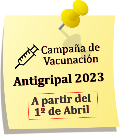 cartel anuncio campaña antigripal 2023